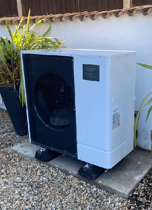 what heat pump grants are available for a Mitsubishi heat pump as shown in this image 